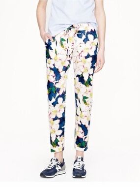 J.Crew Drawstring Pants in Cove Floral - size 8